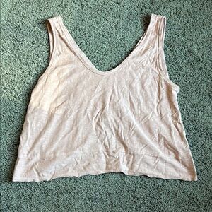 Casual Beige Sleeveless Top